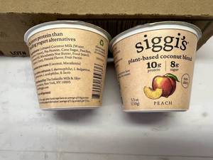 U. 12x 5.3oz Siggis Peach Yogurt-Made with Coconut Milk