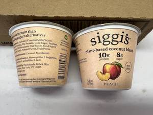 U. 12x 5.3oz Siggis Peach Yogurt-Made with Coconut Milk