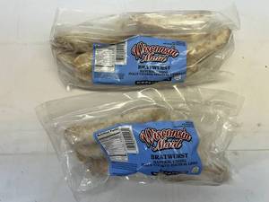 K. 2x 1lb 12oz Wisconsin Maid Natural Casing Bratwursts