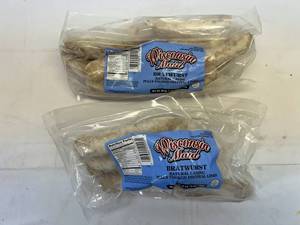 K. 2x 1lb 12oz Wisconsin Maid Natural Casing Bratwursts