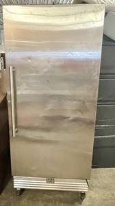 Upright Stainless Steel Freezer On Wheels