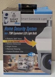Sight Bulb Pro  (1) WiFi Smart Camera & Light  650 - 700 Lumen  Microphone & Speaker