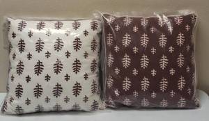 Decorative Pillows  (2) Matching Inverse Print Burgundy Pillows  NEW