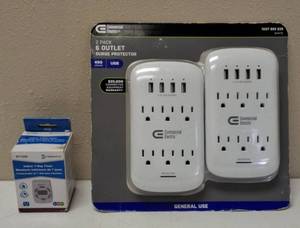 Intermatic - Indoor 7 Day Timer & Commercial Electric & 6 Outlet Surge Protector - 2 Pack - NEW