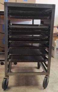 Lakeside  Stainless Steel Table with Wings and Sheet Pan Storage