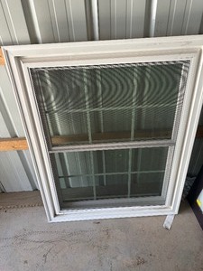 lot 18 image: Unused Brickmould Window 37.25 x 47 with screen