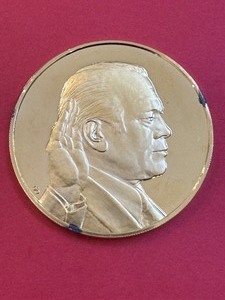 lot 109 image: Gerald R. Ford Gold Electroplated Over Sterling Coin 1974