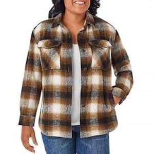 lot 30 image: Members Mark Womens Plaid Button Front Shacket-Large