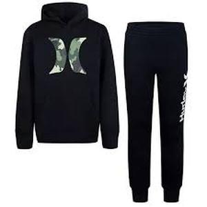 lot 32 image: Hurley Matching Sets  Hurley Boys Fleece Hoodie And Jogger Set-Black-1820