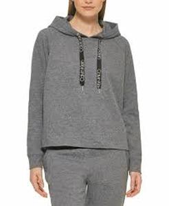 lot 46 image: CALVIN KLEIN women jacket hoodie CJMT8785 B4R grey cotton blend sz M