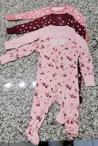 lot 47 image: Members Mark Baby 4 Pack Tight Fit Sleep & Play-24M-Pink Fruit