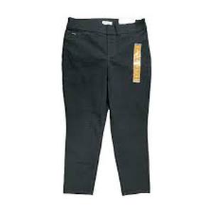 lot 68 image: Nine West Womens Heidi Elastic Waistband Stretch Twill Pull-On Crops Nine West-Size 8-Black