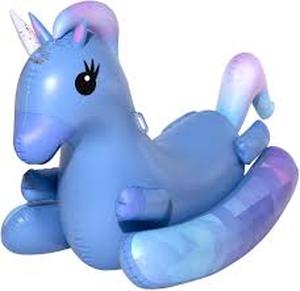 lot 102 image: Members Mark Inflatable Ride On Unicorn Float Over 5 Feet Long