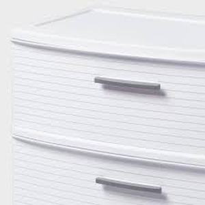 lot 180 image: 3 Drawer Wide Tower White - Brightroom
