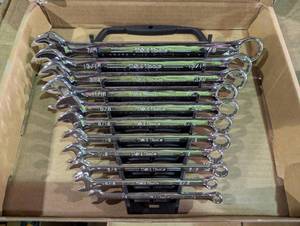 lot 193 image: T&E Tools - 11 Piece SAE Combination Wrench Set