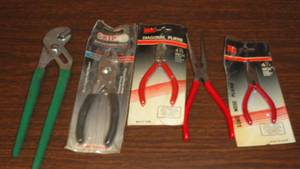 lot 190 image: 5 Piece Plier Set - LongDiagonalSlipNeedlechannel