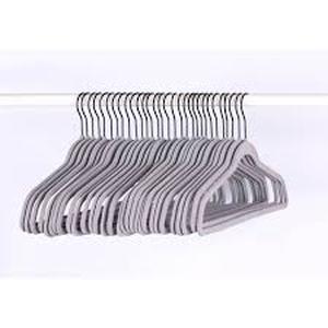 lot 246 image: 30pk Suit Flocked Hangers - Brightroom-Gray