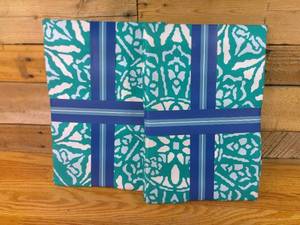 lot 267 image: Set of 2 Whitley Willows Beach Microfiber Towel Teal Medallion 35 x 70