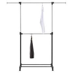 lot 301 image: Whitmor Deluxe Adjustable Garment Rack Black