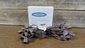 lot 292 image: Novelty Lights G30 Globe Hanging Outdoor String Light Replacement Bulbs E12 Candelabra Base 5 watt-clear