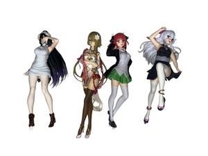 lot 66 image: LOT OF 4 ANIME WOMAN  FIGURES