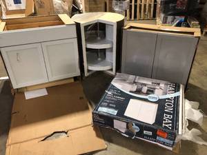 Lot of Assorted Kitchen Cabinets Various Models and Conditions Customer Returns See Pictures
