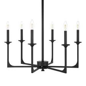Hampton Bay Highgate 6-Light Matte Black Chandelier without Glass Shade  Cultured Marble Top Customer Returns See Pictures