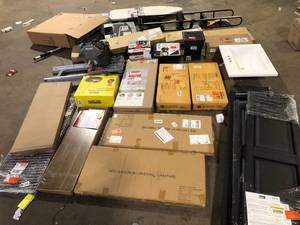 Lot of Assorted Furniture Items and Hardware Various Models and Conditions   Customer Returns See Pictures