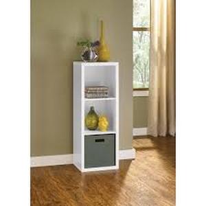 ClosetMaid 44 in. H x 16 in. W x 14 in. D White Wood Look 3-Cube Storage Organizer  Customer Returns See Pictures