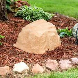 Sunnydaze Artificial Polyresin Landscape Rock with Stakes - Sand   Customer Returns See Pictures