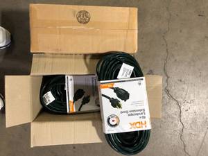 Lot of HDX 55 ft. 163 Green Outdoor Extension Cord (1-Pack) Customer Returns See Pictures