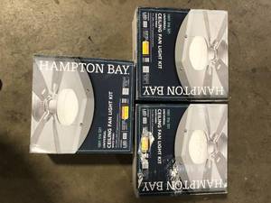 Lot of Hampton Bay Universal LED Ceiling Fan Light Customer Returns See Pictures