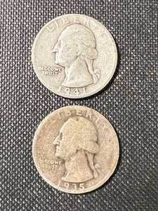 2 US WASHINGTON QUARTERS 1935 1941