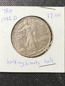 1942-D US WALKING LIBERTY HALF DOLLAR