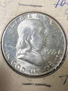 1955 US FRANKLIN HALF DOLLAR BU