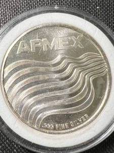 1 TROY OZ .999 FINE SILVER APMEX ROUND IN AIRTITE