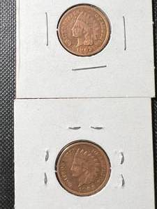 2 US INDIAN HEAD CENTS 1903 1905