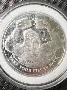 1 TROY OZ .999 FINE SILVER SILVERBACK METALS ROUND IN AIRTITE