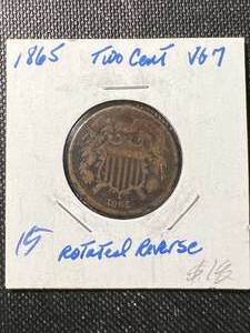 1865 US 2 CENT PIECE