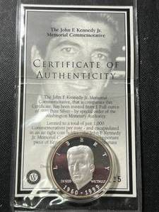 1 TROY OZ .999 FINE SILVER JFK JR. ROUND IN AIRTITE