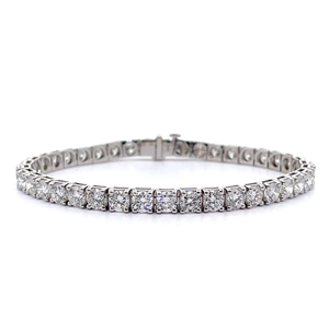 Impressive 11.76 Carat Diamond Estate Tennis Bracelet in 14k White Gold $18,550 Retail VIDEO