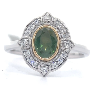 RARE & NEW Designer Oscar Friedman 1.24 Carat Natural Color-Changing Alexandrite (GIA REPORT) & Natural Diamond Ring in 18k Two-Tone Gold $12,450 Appraisal Included VIDEO