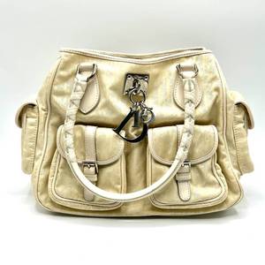 Christian Dior Ivory Trotter Nylon Canvas x Leather Tote Bag - Authentic $1,500 Retail