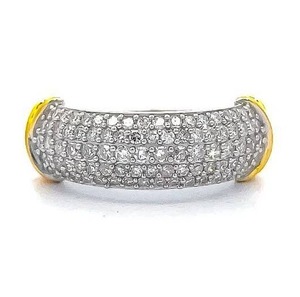 BRAND NEW 1 Carat Diamond X-Dome Pave Ring in Two-Tone VIDEO