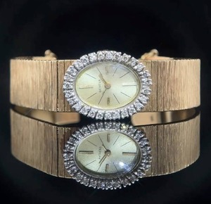 Stunning Mid-Century Modern Geneva Watch with 1.00 Carat of Natural Diamonds in 14k Solid Gold - 38.1 Grams $5,200 Retail VIDEO