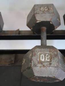 lot 11 image: 80 LB DUMBELLS 1 AT THIS TIME