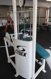 lot 5 image: CYBEX LEG CURL W WEIGHTS