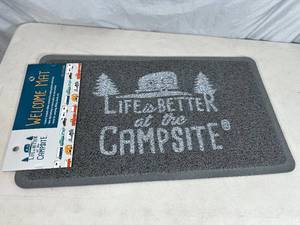 lot 142 image: New Camping Themed Welcome Mat