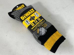lot 191 image: 2 New Pairs Dewalt Wool Work Socks