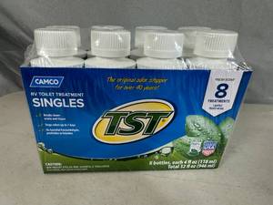 lot 202 image: New 8 Pack of TST RV  Camper Toilet Treatment